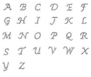 Lucidia Calligraphy 1 Inch Uppercase Letter Sheet